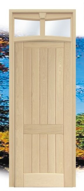 Puerta de entrada de madera maciza de iroko